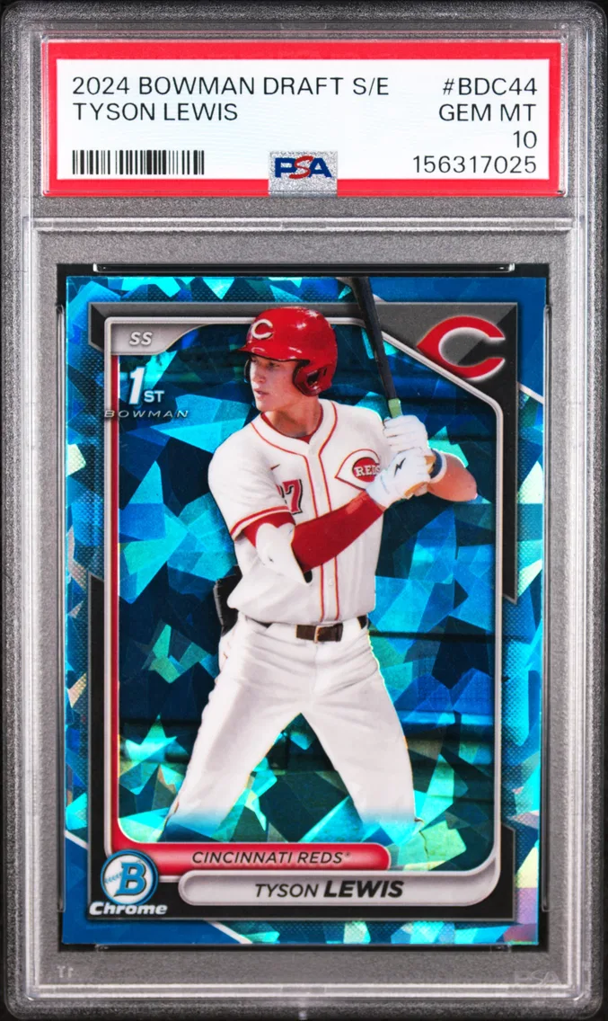 2024 #BDC44 Tyson Lewis PSA 10 Bowman Draft Sapphire Edition