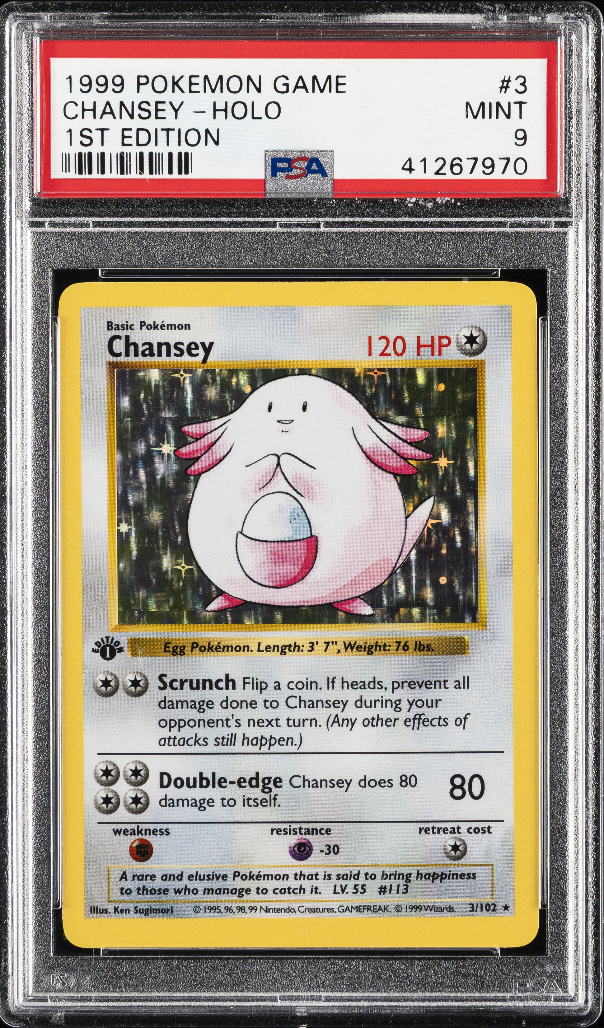 Chansey-Holo 1st Edition