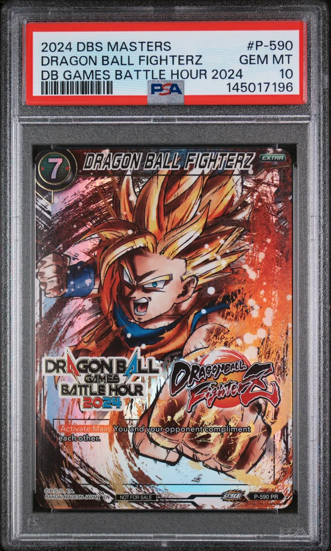 2024 #P-590 Dragon Ball Fighterz PSA 10 Dragon Ball Super Card Game Masters Dragon Ball Games Battle Hour 2024