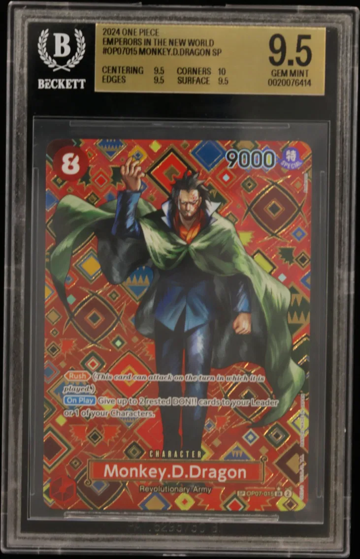 2024 #OP07015 Monkey.D.Dragon SP BGS 9.5 One Piece Card Game Emperors in the New World