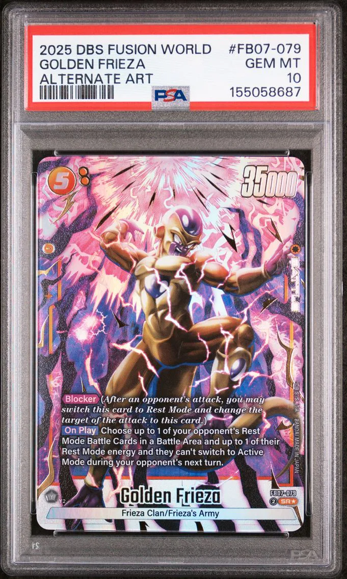 2025 #FB07-079 Golden Frieza PSA 10 Dragon Ball Super Card Game Fusion World Wish for Shenron