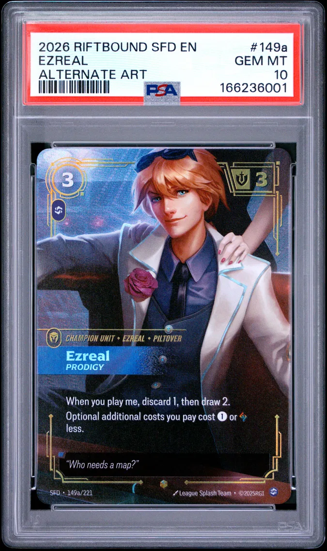2026 #149a Ezreal - Prodigy PSA 10 Riftbound: League of Legends Sfd-Spiritforged
