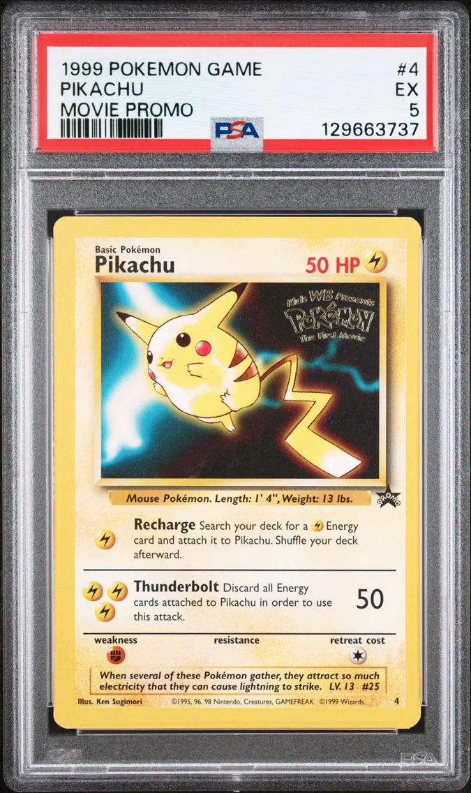 1999 #4 Pikachu PSA 5 Game Movie Pokemon