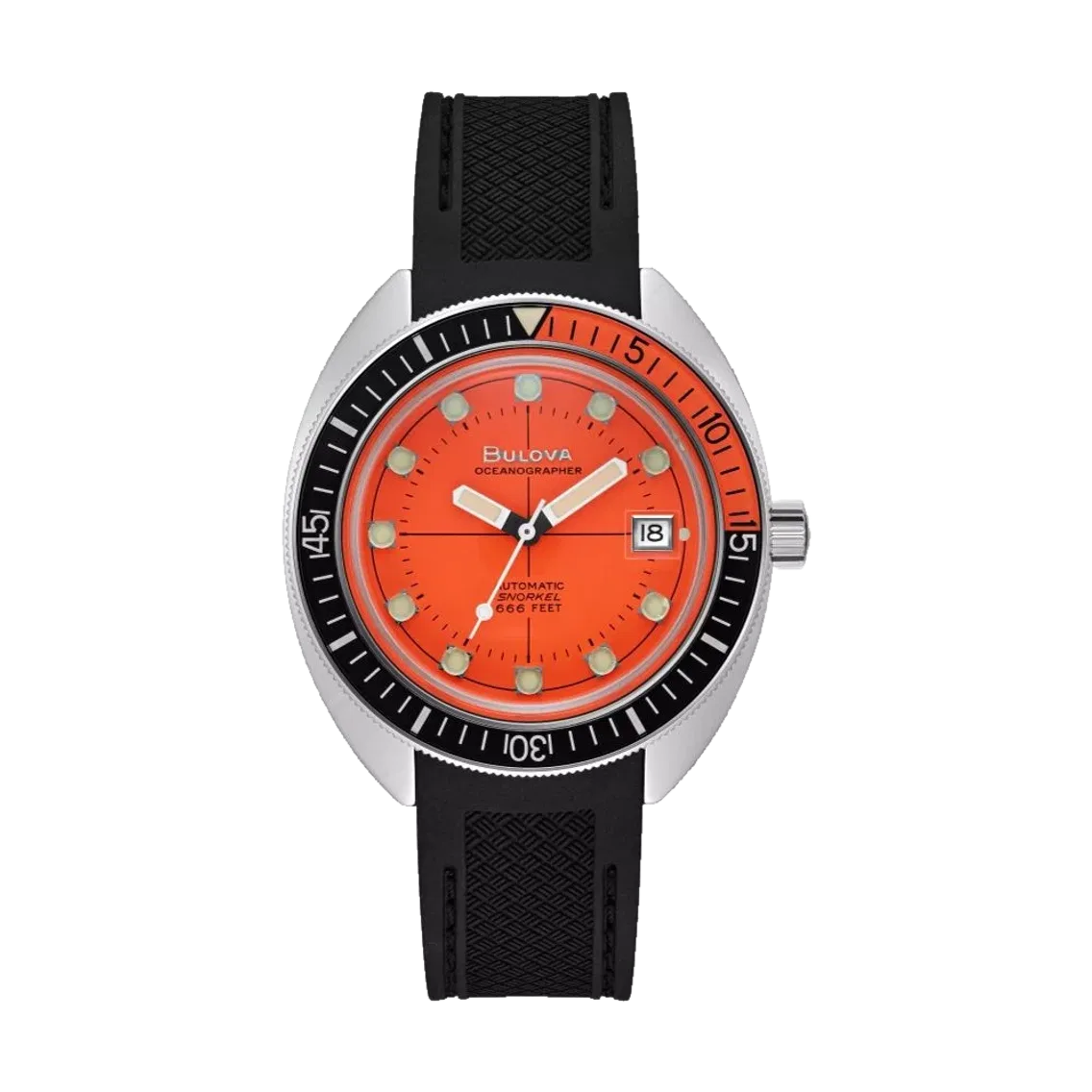 Bulova Devil Diver 41mm - Orange Rubber Strap