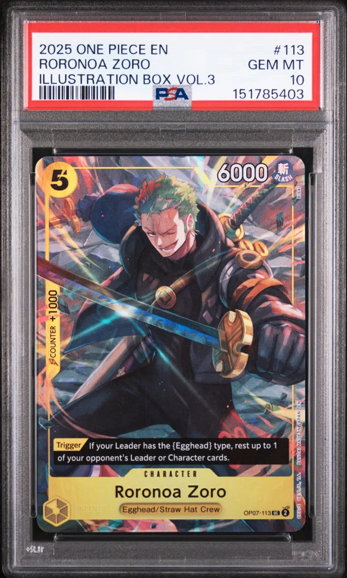 2025 #113 Roronoa Zoro PSA 10 One Piece Promos