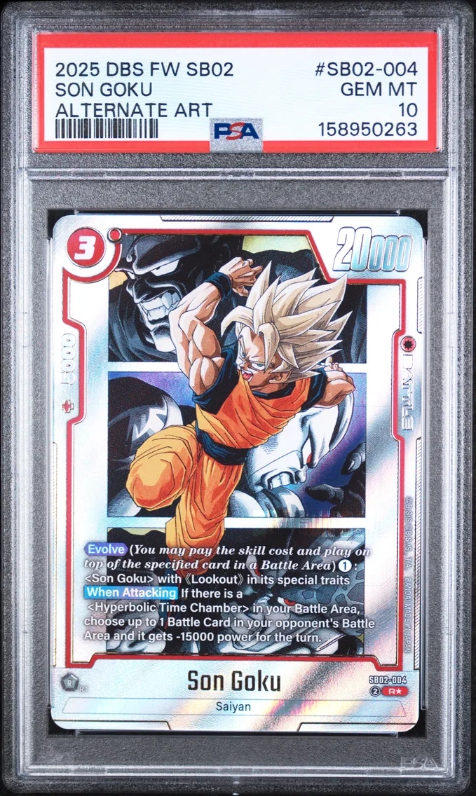 2025 #SB02-004 Son Goku PSA 10 Dragon Ball Super Card Game Fusion World Manga Booster 02