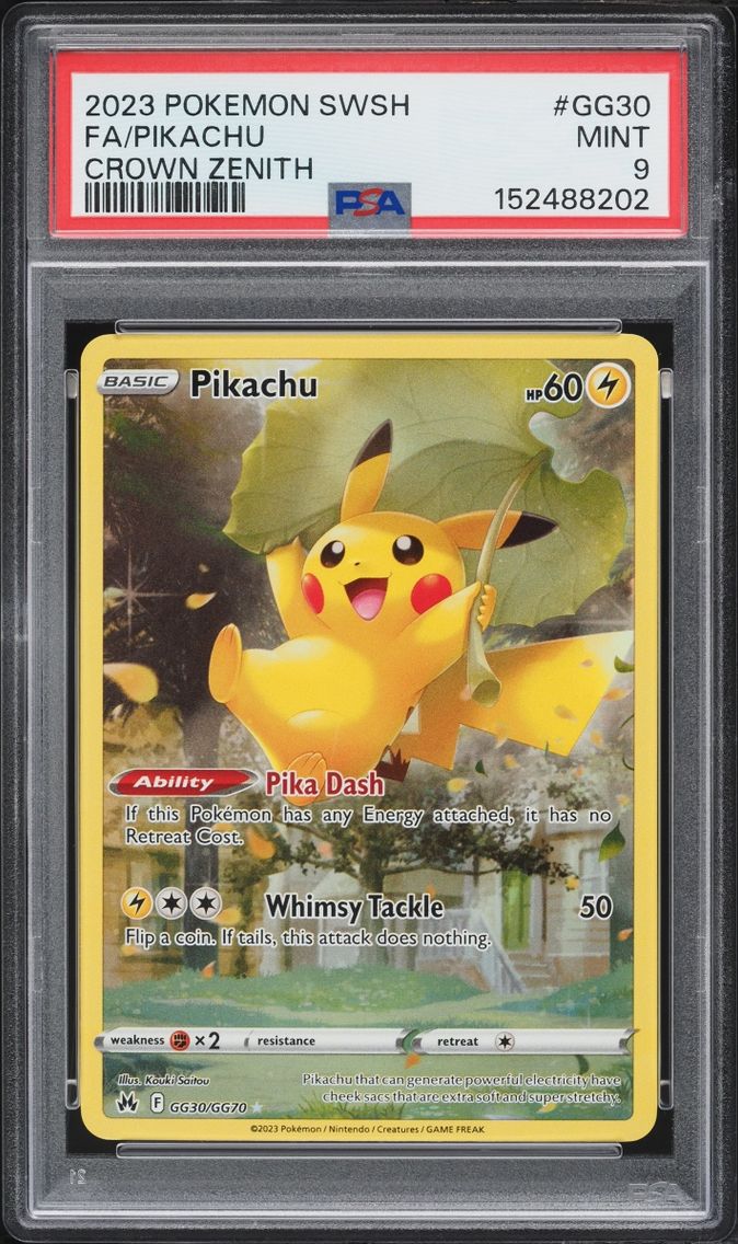 2023 #GG30 Sword & Shield Crown Zenith Galarian Gallery Alt Art Pikachu MINT PSA 9 Pokemon