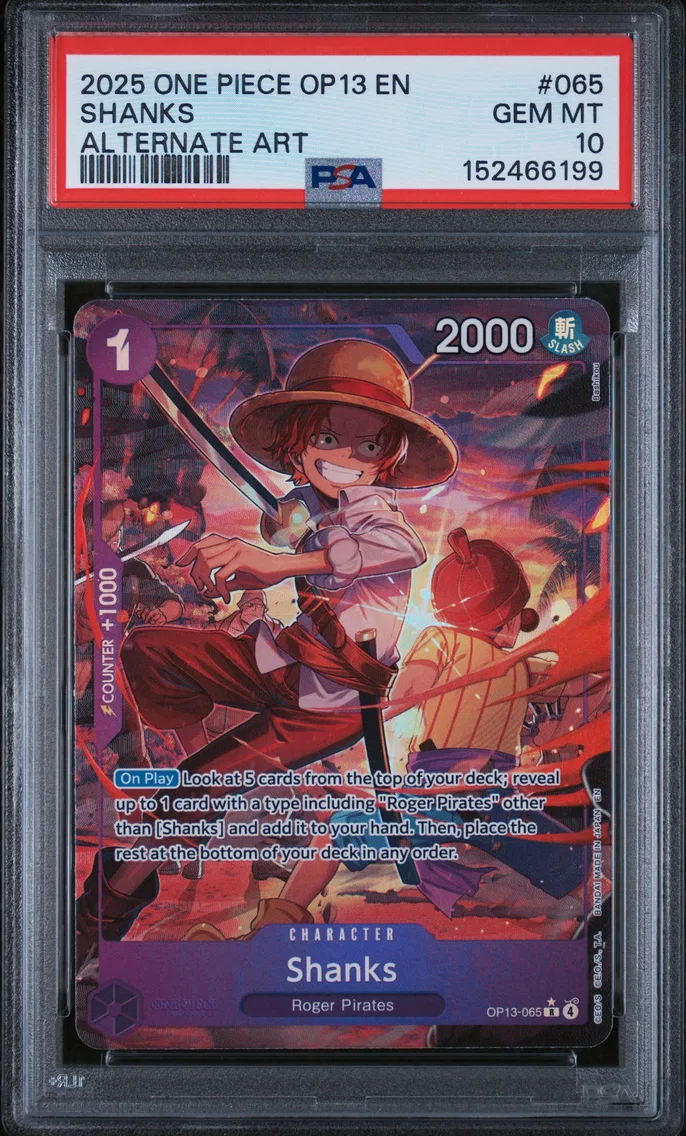 2025 #065 Shanks PSA 10 One Piece OP13-Carrying on His Will