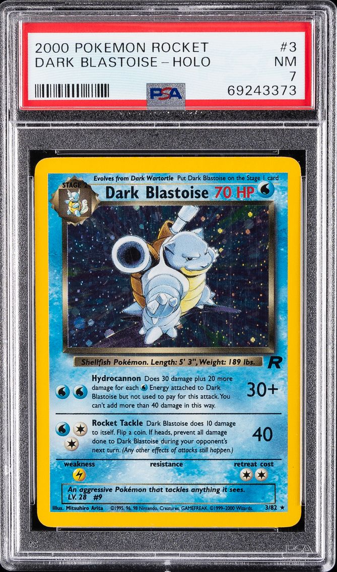 2000 #3 Dark Blastoise-Holo PSA 7 Rocket Pokemon