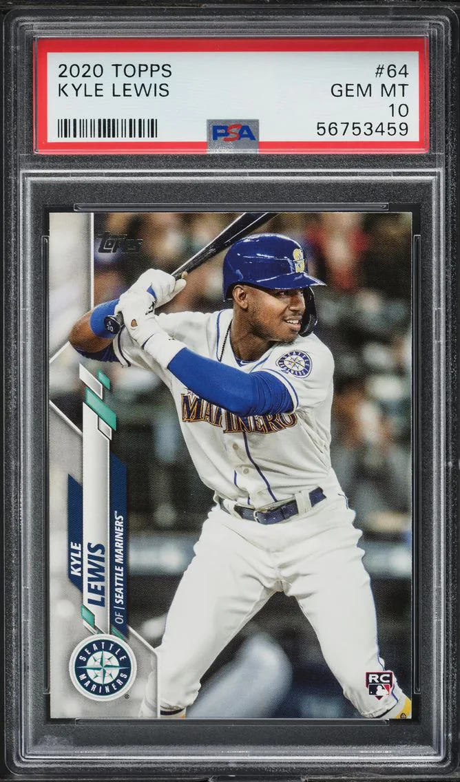 2020 Topps Kyle Lewis ROOKIE #64 PSA 10 GEM MINT
