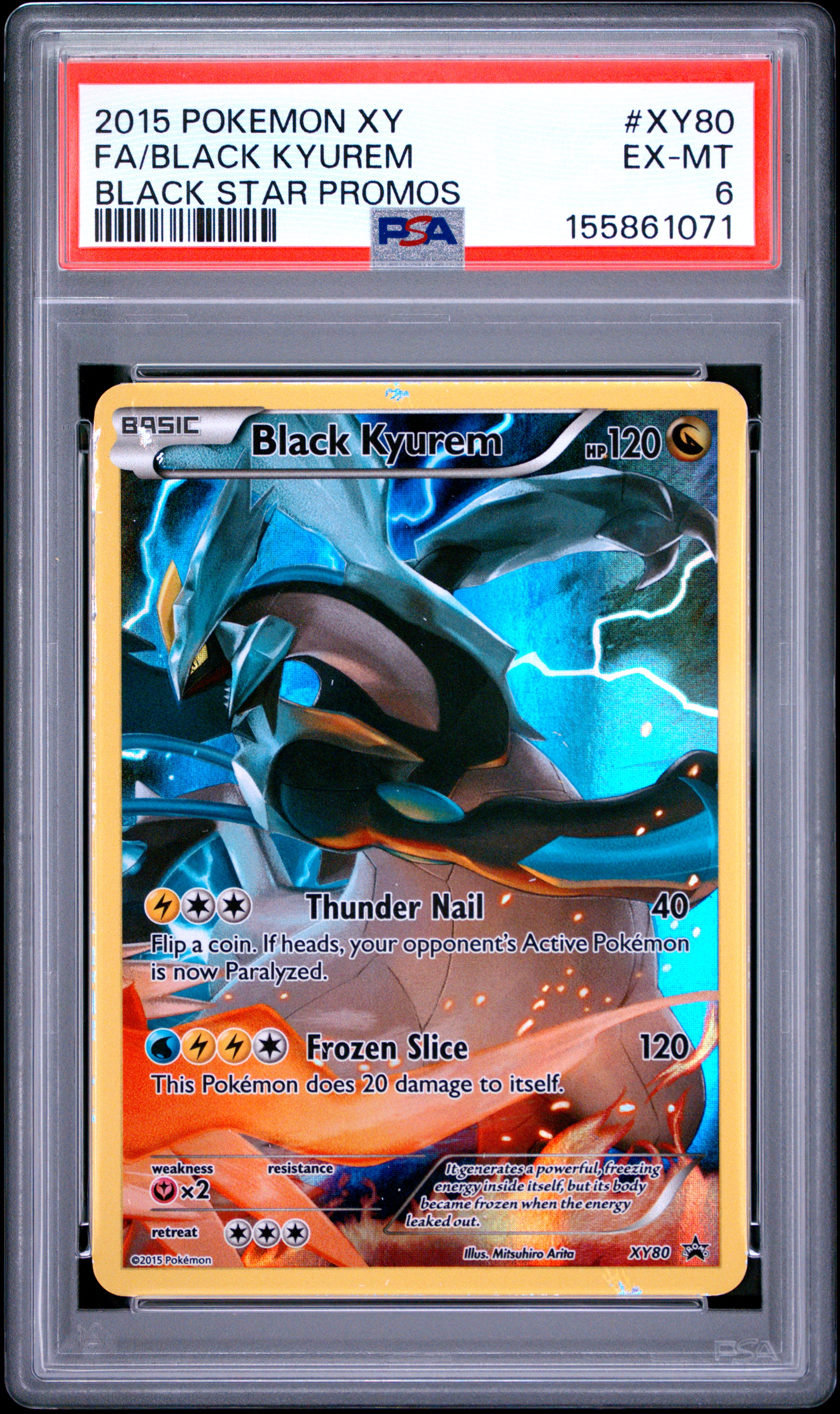 2015 #Xy80 Full Art/Black Kyurem PSA 6 Xy Black Star Promos