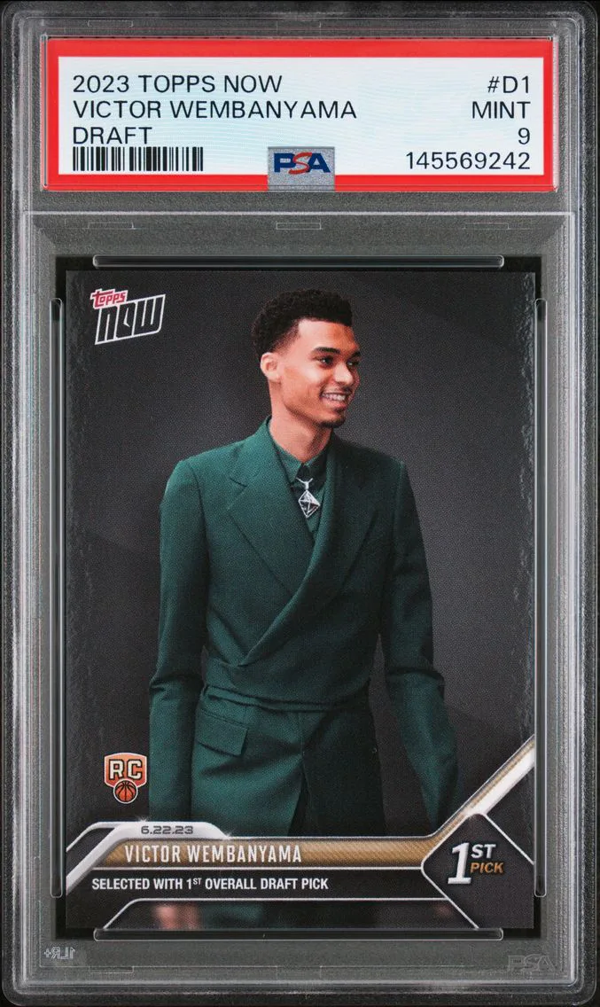 2023 #D1 Victor Wembanyama PSA 9 Topps Now Draft