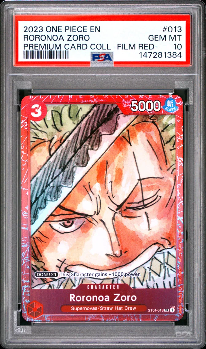2023 #013 Roronoa Zoro PSA 10 One Piece Premium Card Collection -One Piece Film Red-