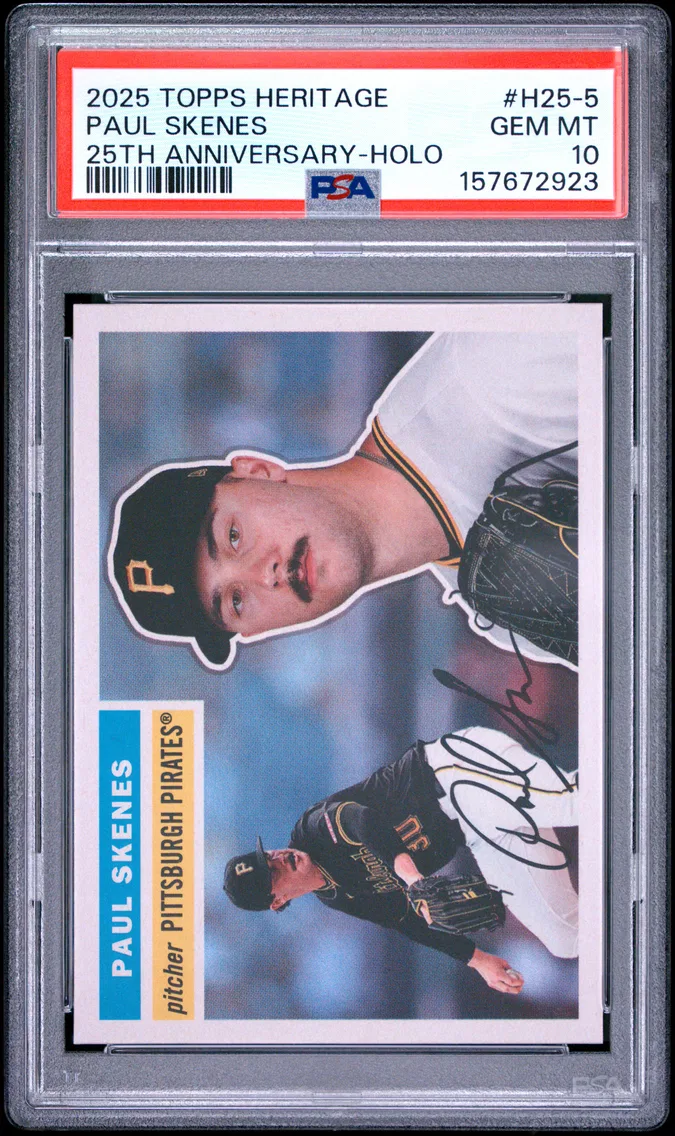 2025 #H25-5 Paul Skenes PSA 10 Topps Heritage Heritage 25th Anniversary