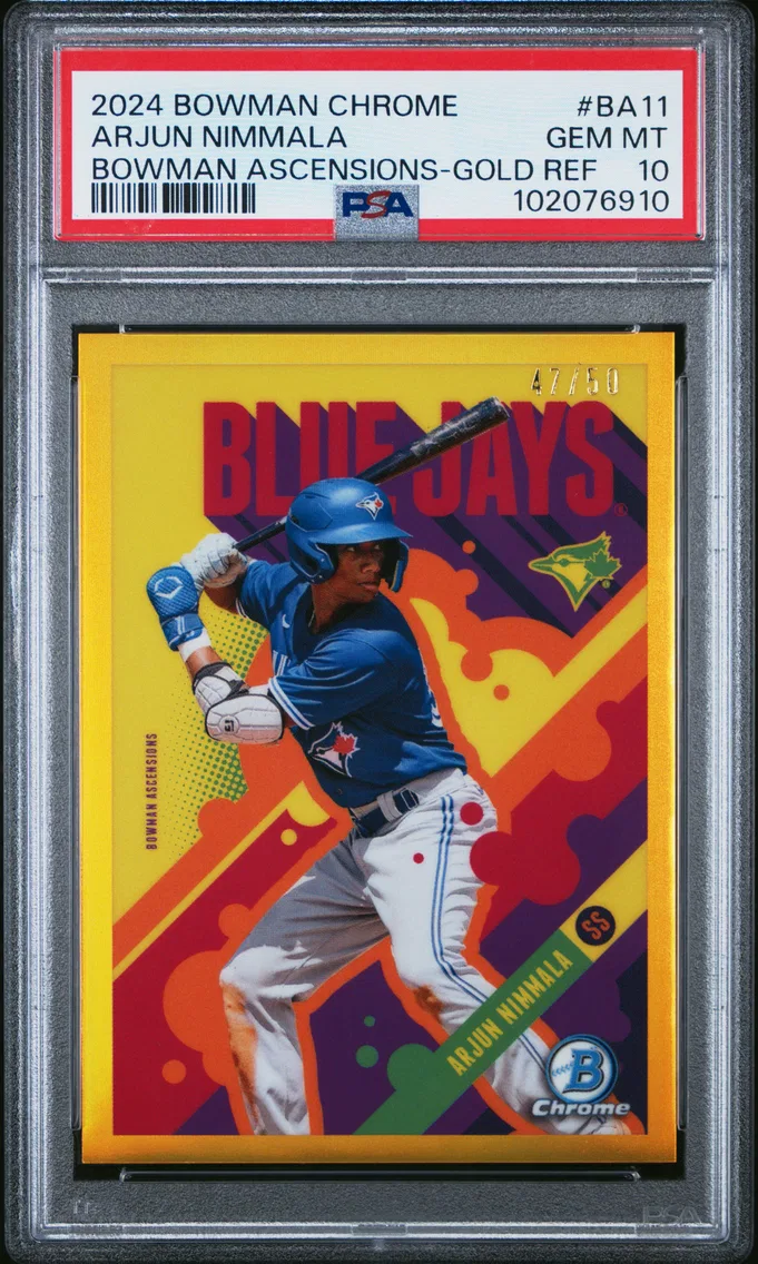 2024 #BA11 Arjun Nimmala PSA 10 Bowman Chrome Bowman Ascensions