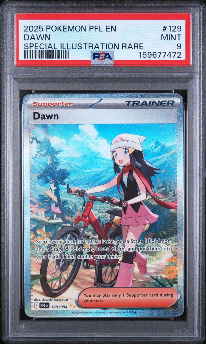 2025 #129 Dawn PSA 9 Pfl EN-Phantasmal Flames