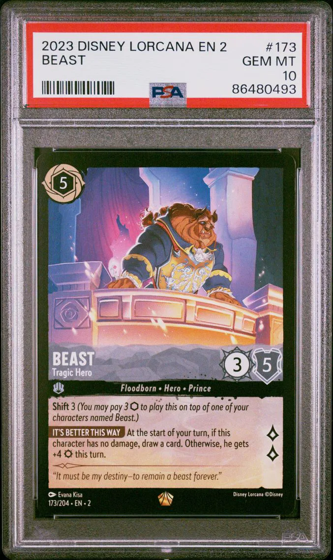 2023 #173 Beast - Tragic Hero PSA 10 Disney Lorcana EN 2-Rise of the Floodborn
