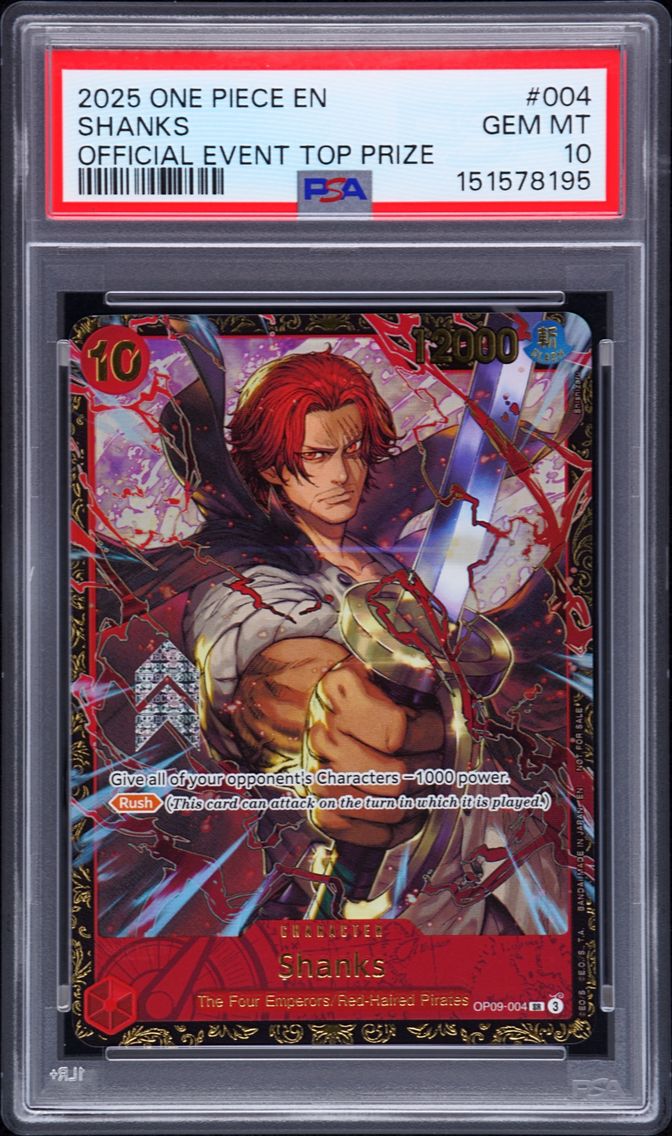 2025 #004 Shanks PSA 10 One Piec