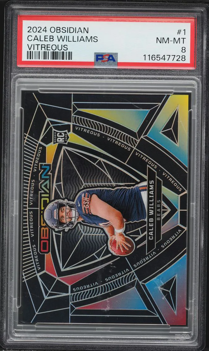 2024 #1 Caleb Williams PSA 8 Panini Obsidian Vitreous Football