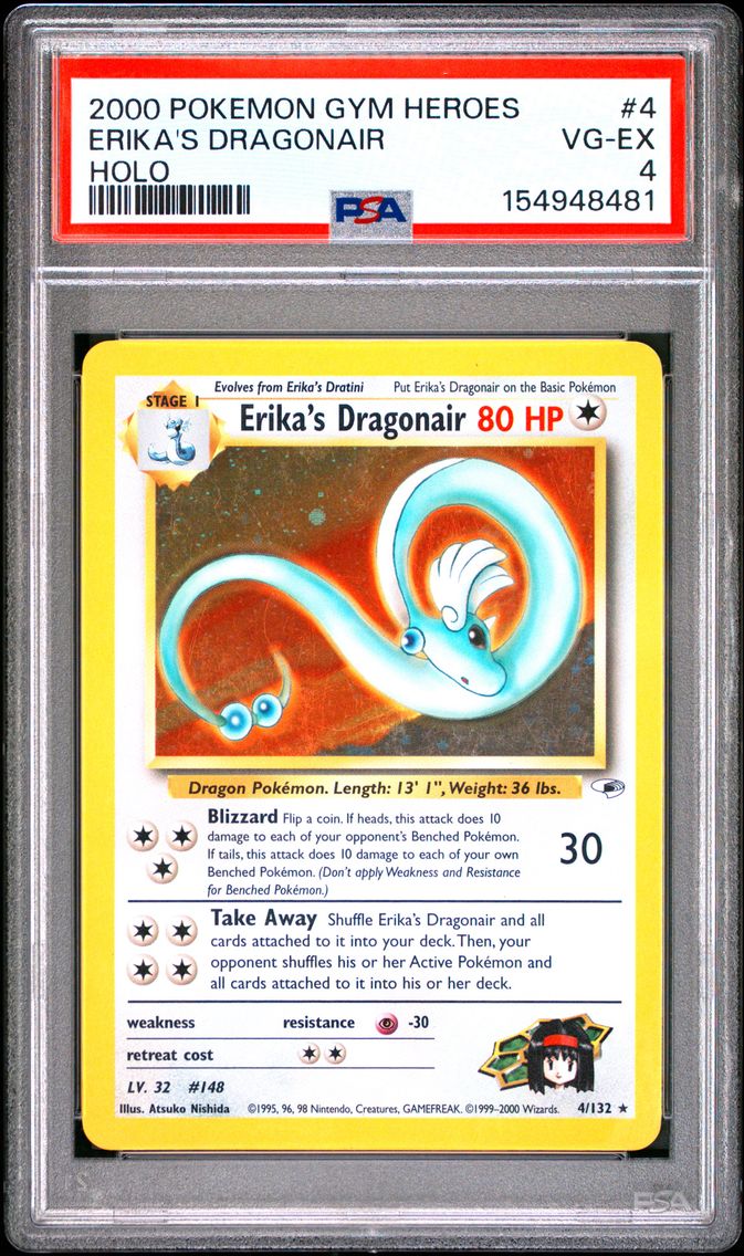 2000 #4 Erika's Dragonair PSA 4 Gym Heroes