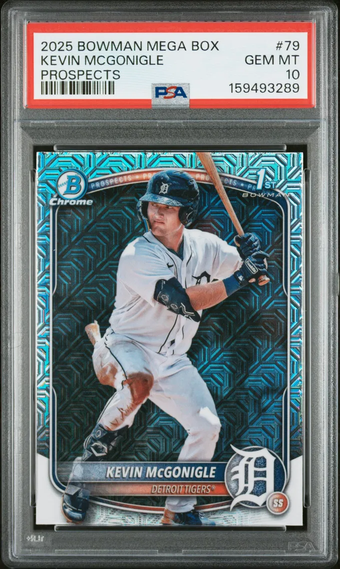 2025 #79 Kevin Mcgonigle PSA 10 Bowman Mega Box Chrome Prospects