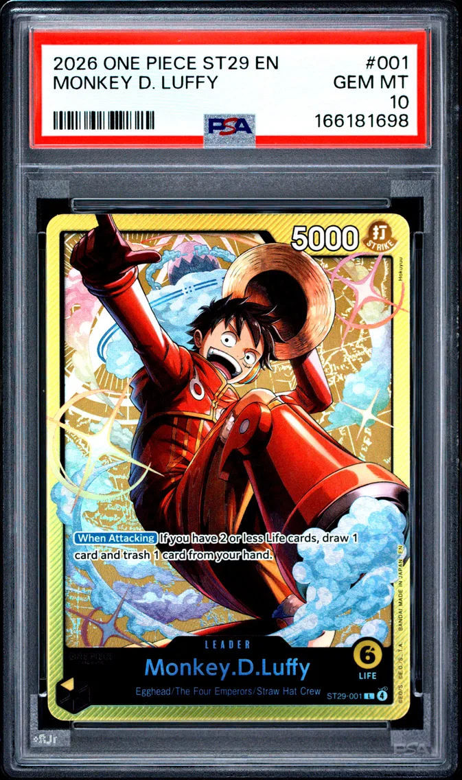 2026 #001 Monkey D. Luffy PSA 10 One Piece Starter Deck ST29-Egghead