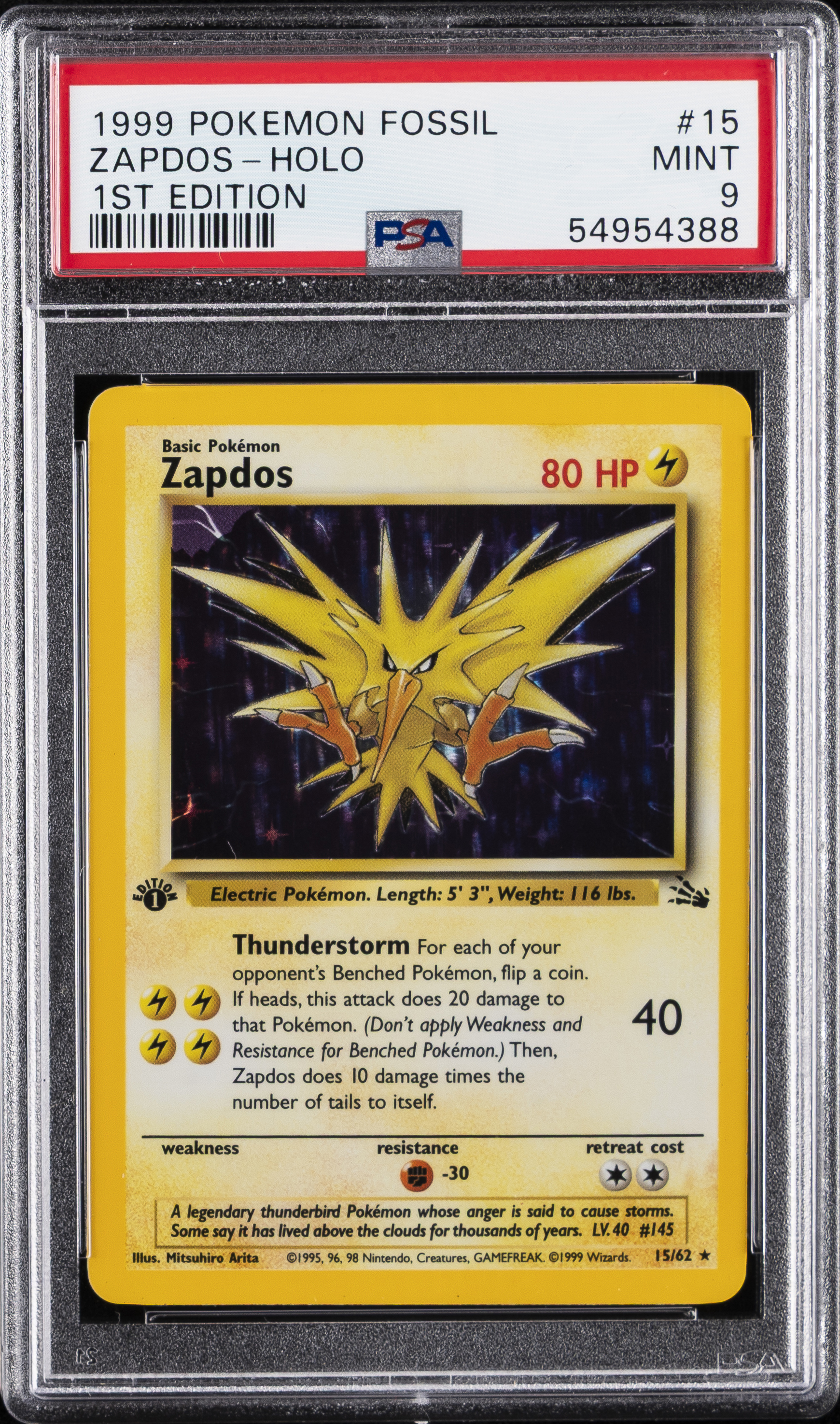 Zapdos-Holo 1st Edition