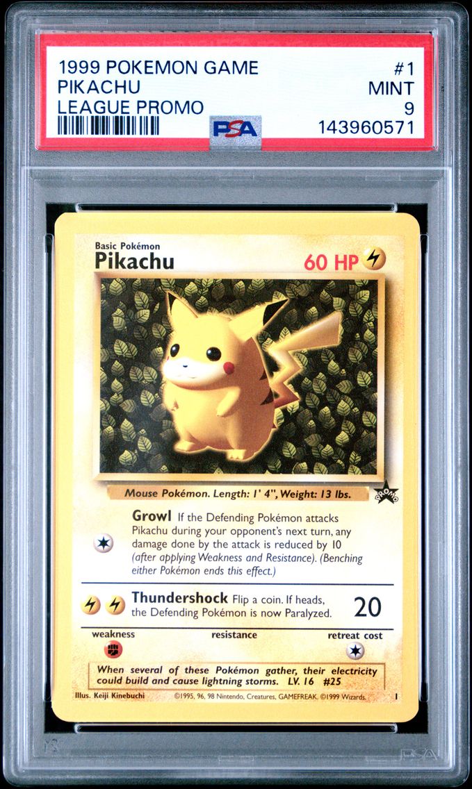 1999 #1 Pikachu PSA 9 League Promo
