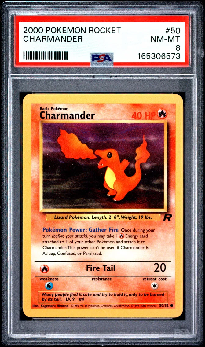 2000 #50 Charmander PSA 8 Rocket