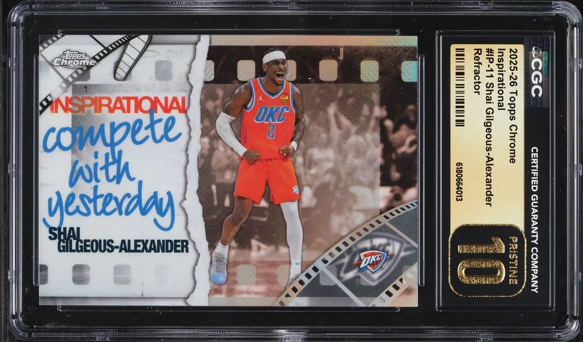 2025 Topps Chrome Inspirational Refractor Shai Gilgeous-Alexander #IP-11 CGC 10 PRISTINE