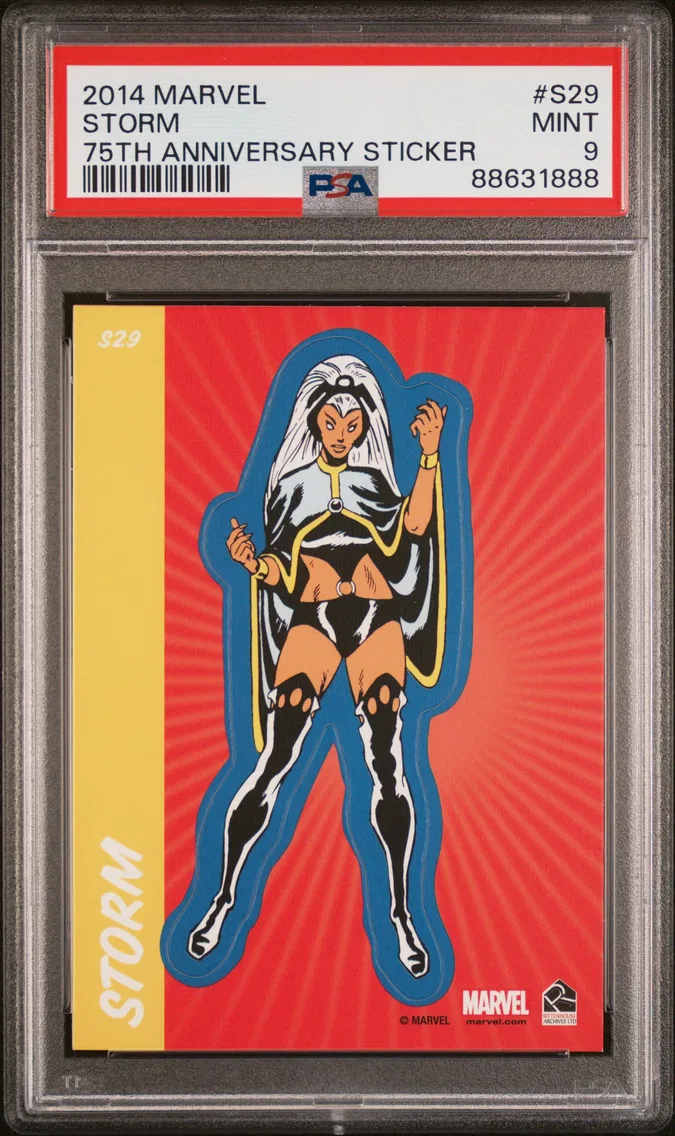 2014 #S29 Storm PSA 9 Rittenhouse Archives Marvel 75th Anniversary Sticker