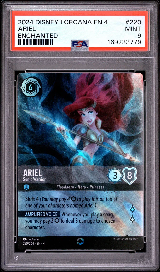 2024 #220 Ariel - Sonic Warrior PSA 9 Disney Lorcana EN 4-Ursula's Return