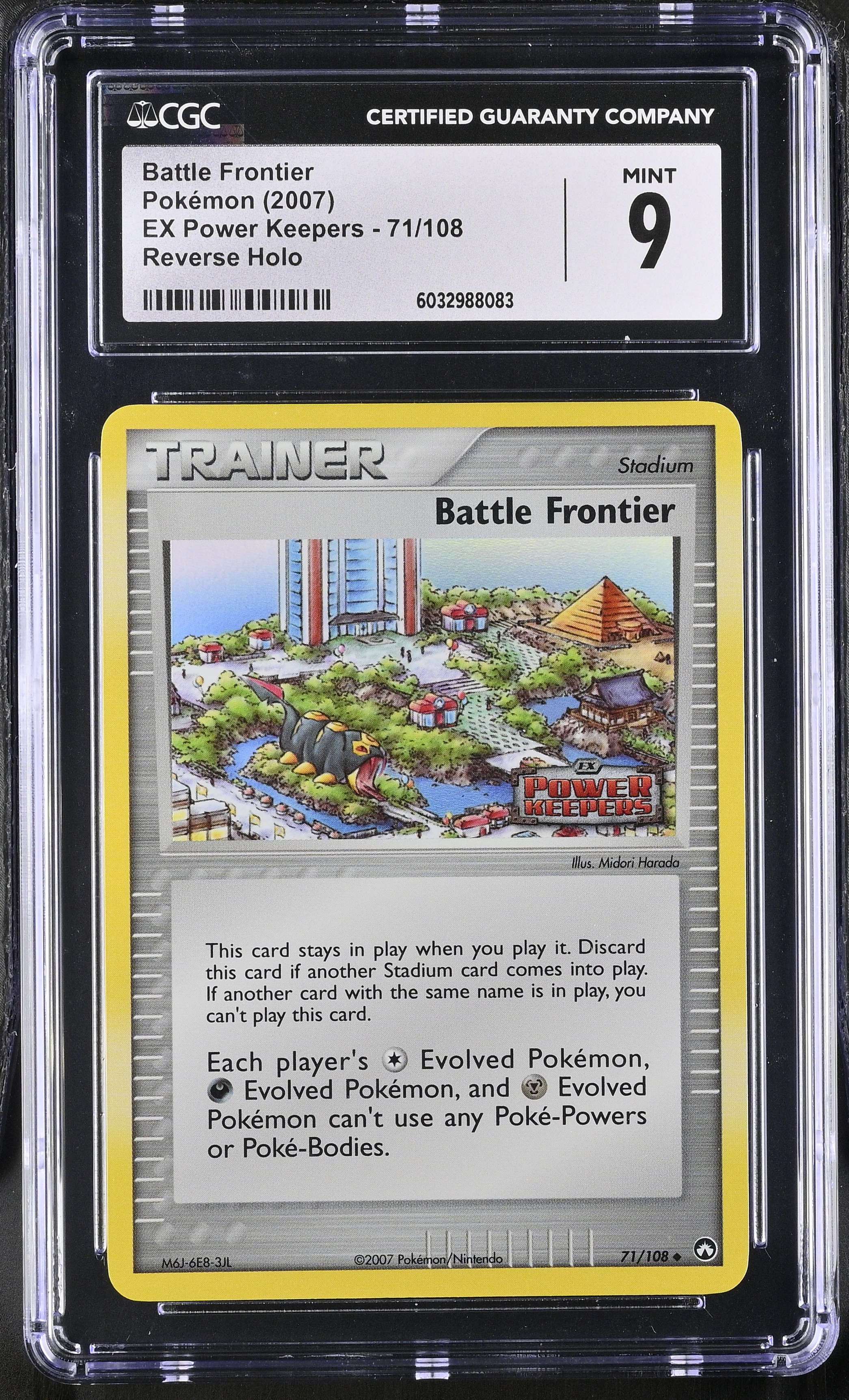 2007 #71 Battle Frontier Reverse Holo CGC 9 Ex Power Keepers - English