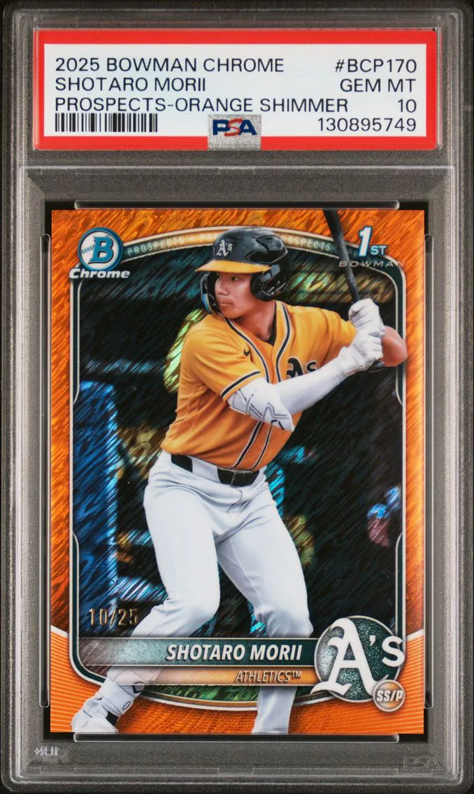 2025 #BCP170 Shotaro Morii PSA 10 Bowman Chrome Prospects