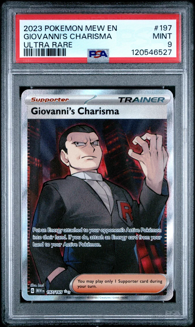 2023 #197 Giovanni's Charisma PSA 9 Mew EN-151