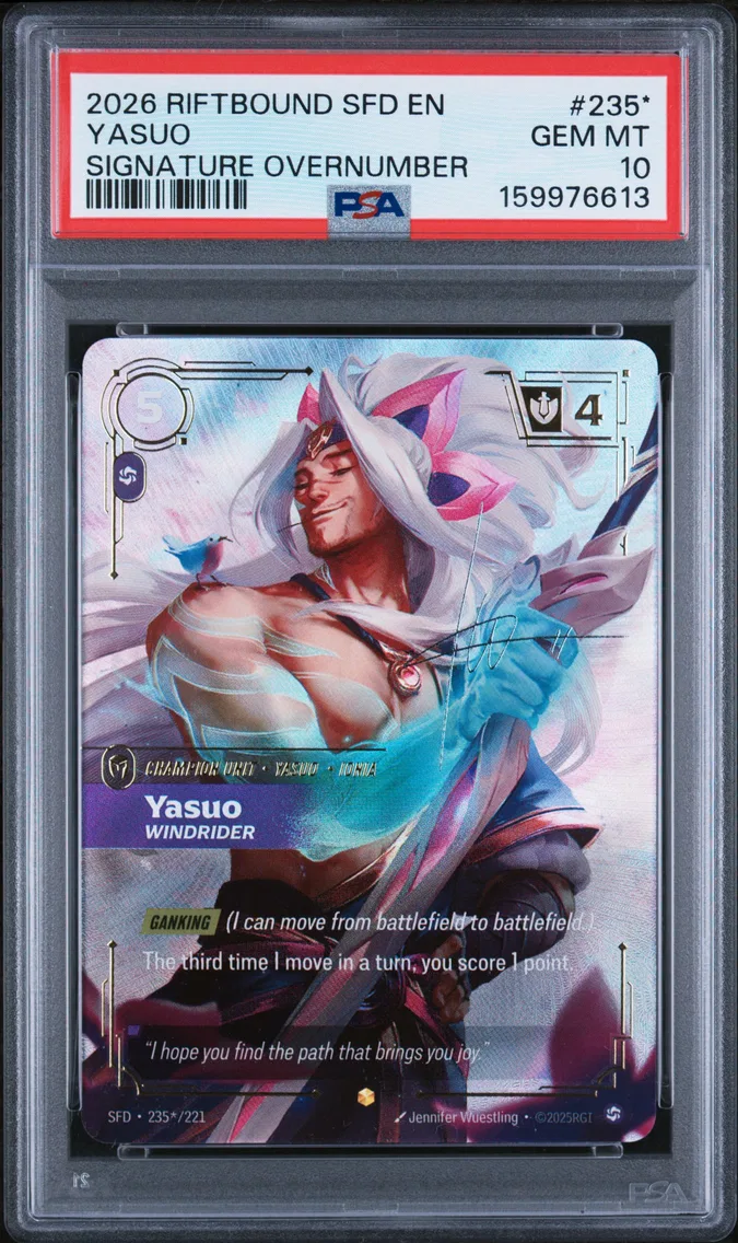 2026 #235* Yasuo - Windrider PSA 10 Riftbound: League of Legends Sfd-Spiritforged