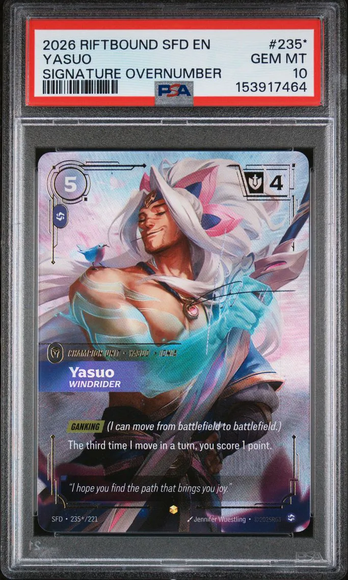 2026 #235* Yasuo - Windrider PSA 10 Riftbound: League of Legends Sfd-Spiritforged