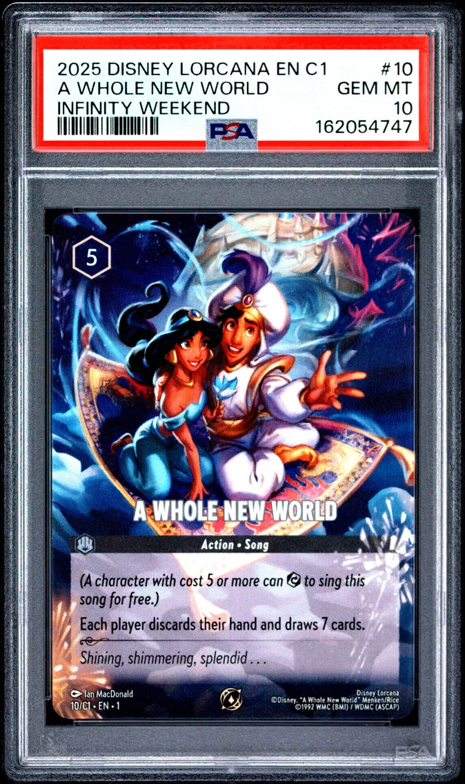2025 #10 A Whole New World PSA 10 Disney Lorcana EN C1-Lorcana Challenge Promo