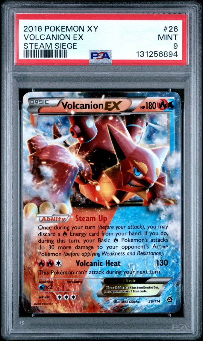 2016 #26 Volcanion EX PSA 9 XY Steam Siege