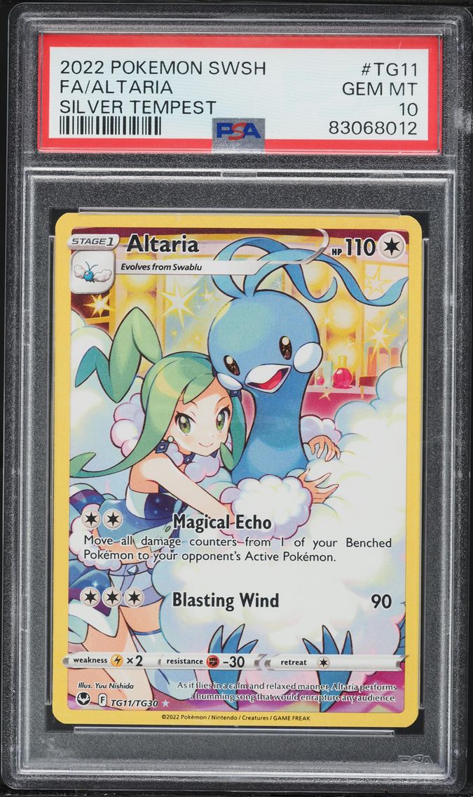 2022 #TG11 Full Art/Altaria PSA 10 Sword & Shield Silver Tempest Pokemon