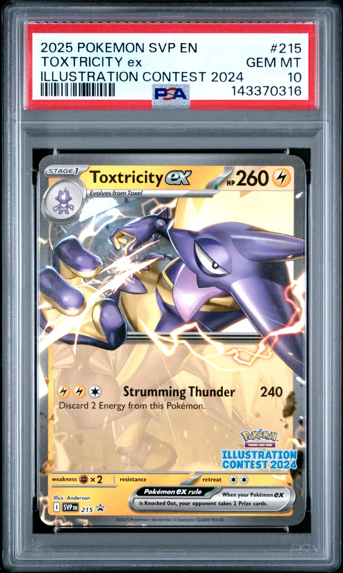 2025 #215 Toxtricity EX PSA 10 Svp EN-SV Black Star Promo