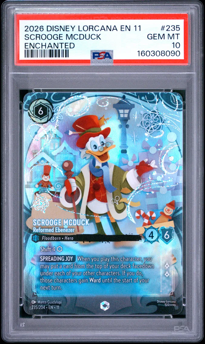 2026 #235 Scrooge Mcduck - Reformed Ebenezer PSA 10 Disney Lorcana EN 11-Winterspell