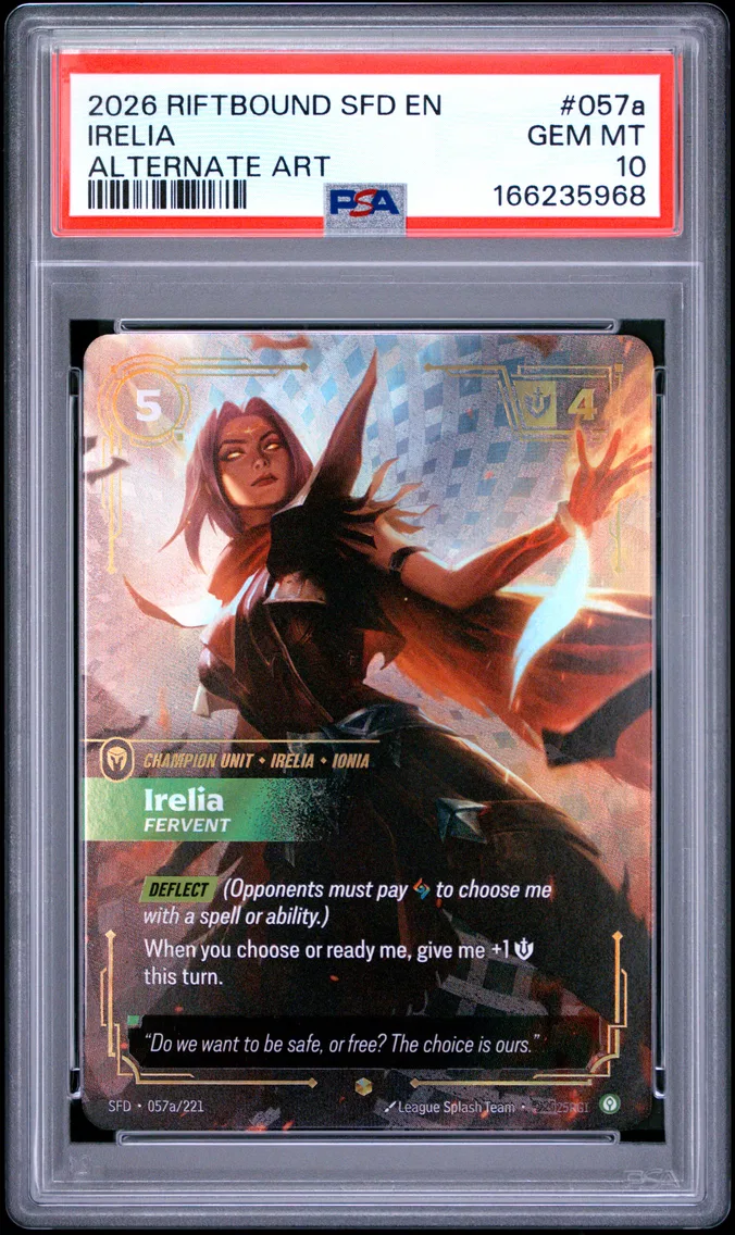 2026 #057a Irelia - Fervent PSA 10 Riftbound: League of Legends Sfd-Spiritforged