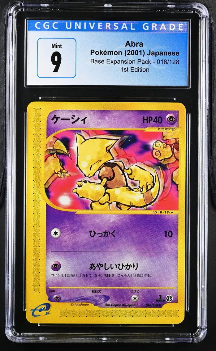 2001 #018 Abra 1st Edition CGC 9 Base Expansion Pack - Japanese