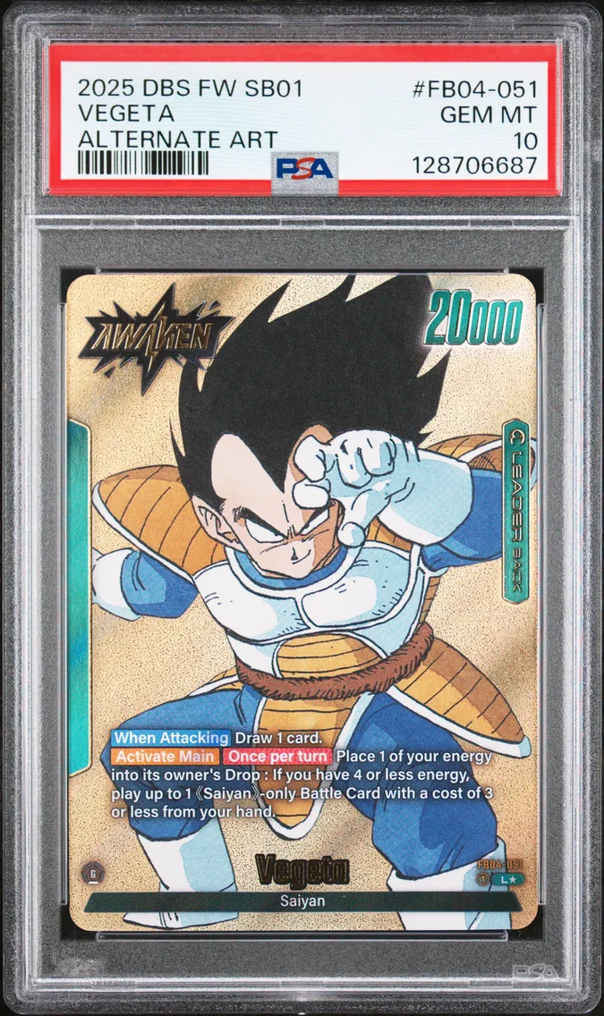 2025 #FB04-051 Vegeta PSA 10 Dragon Ball Super Card Game Fusion World Manga Booster 01