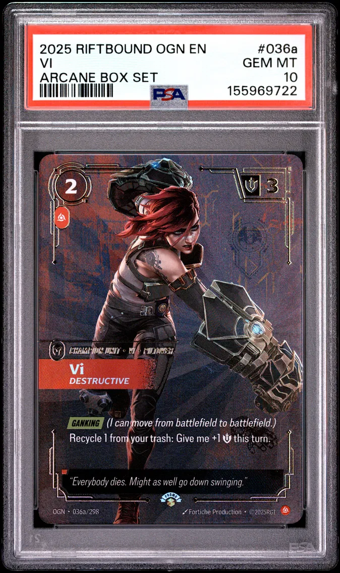 2025 #036a VI - Destructive PSA 10 Riftbound: League of Legends Ogn-Origins