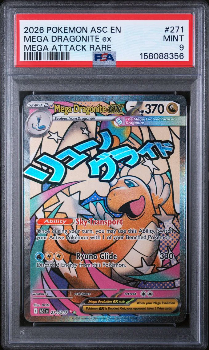 2026 #271 Mega Dragonite EX PSA 9 Asc EN-Ascended Heroes