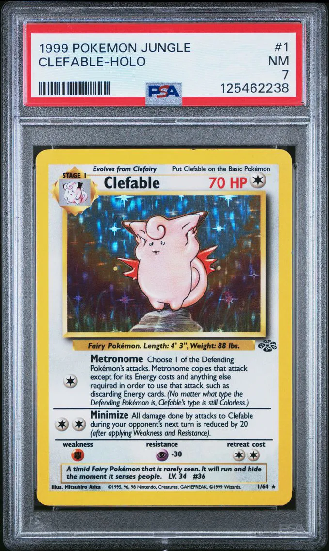 1999 #1 Clefable-Holo PSA 7 Jungle Pokemon
