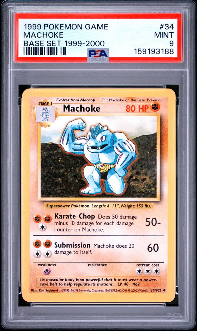 1999 #34 Machoke PSA 9 Game