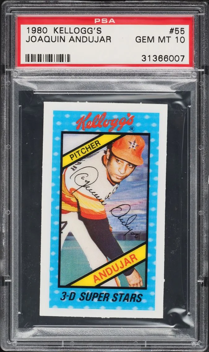 1980 #55 Joaquin Andujar PSA 10 Kellogg's